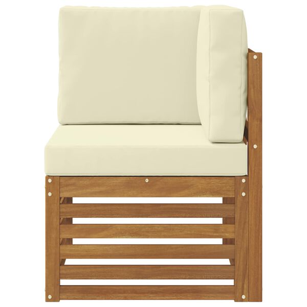 vidaXL Udend&oslash;rs Hj&oslash;rnesofa Massivt Akacietr&aelig; Naturfarvet