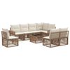 vidaXL Havesofa S&aelig;t 9 stk. Beige og cremehvid polyrattan