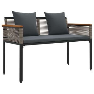 vidaXL Udend&oslash;rs b&aelig;nk 2 -Seater 117 x 54 x 74.5 cm polyrattan