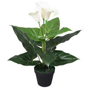 vidaXL kunstig kallalilje med potte 45 cm hvid