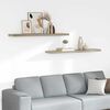 vidaXL væghylder 2 stk. 120x23,5x3,8 cm MDF egetræsfarve