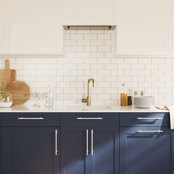 vidaXL skabsh&aring;ndtag 10 stk. 192 mm rustfrit st&aring;l s&oslash;lvfarvet