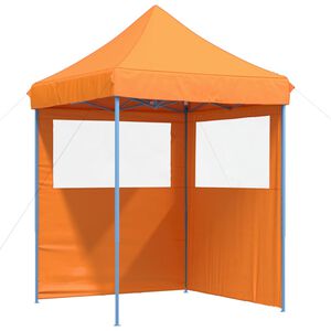 vidaXL foldbart pop-up festtelt med 2 sidev&aelig;gge orange