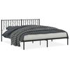 vidaXL sengeramme med sengegavl 180x200 cm metal sort