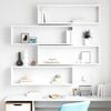 vidaXL v&aelig;gh&aelig;ngte kubehylder 4 stk. 100x15x30 cm konstrueret tr&aelig; hvid