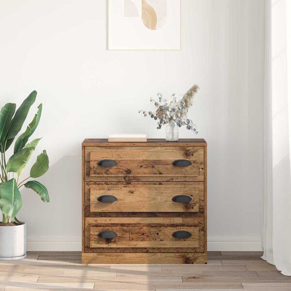 vidaXL Sideboard Gammelt tr&aelig; 70 x 35,5 x 67,5 cm Konstrueret tr&aelig;