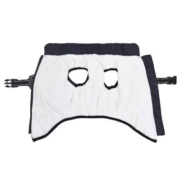 vidaXL Hundefrakke med sele Vandt&aelig;t Reflekterende marinebl&aring; L32