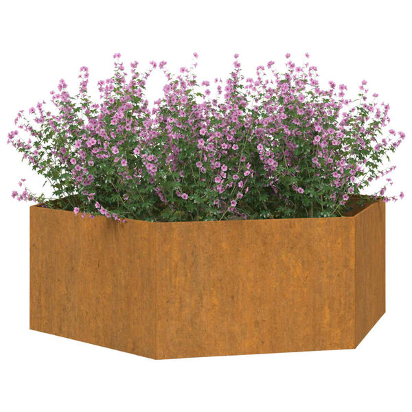 vidaXL plantekasse 138x120x45 cm cortenstål rustfarvet