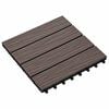 vidaXL Terrasse Flise 3D-design 11 pcs M&oslash;rk Brun 30 x 30 cm WPC
