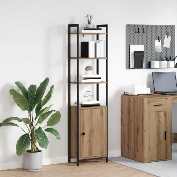 vidaXL Bogskab Artisan Egetr&aelig; 40 x 24 x 161 cm Konstrueret tr&aelig;