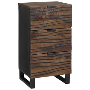 vidaXL Sideboard med skuffe Brun 40 x 33 x 75 cm Massivt mangotr&aelig;