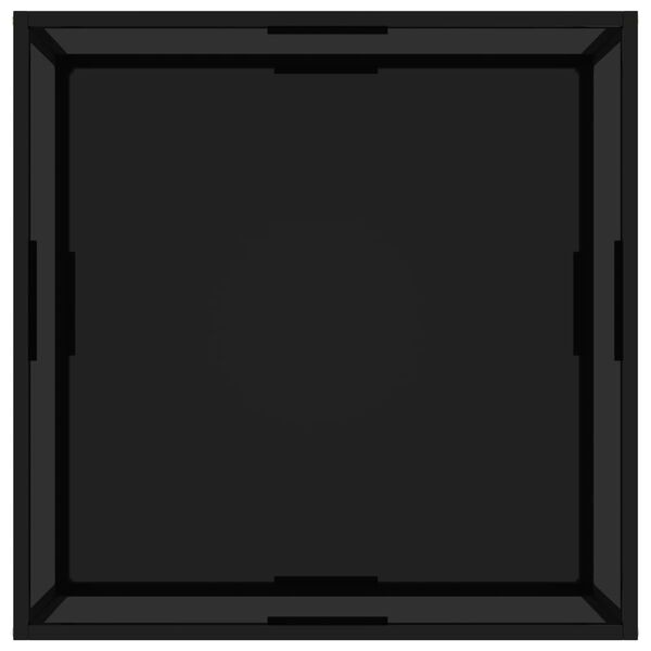 vidaXL sofabord 80x80x35 cm hærdet glas sort