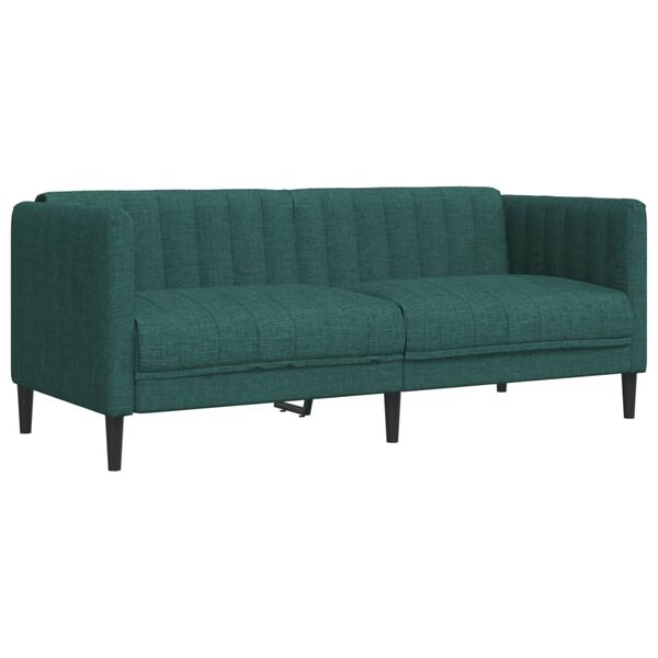 vidaXL 2-personers sofa stof mørkegrøn