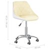 vidaXL drejelig spisebordsstol kunstl&aelig;der cremefarvet og hvid