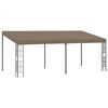 vidaXL v&aelig;gmonteret pavillon 6x3 m stof gr&aring;brun
