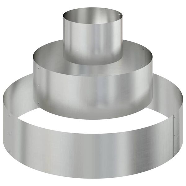 vidaXL Have Blomsterkrukke S&oslash;lv 90 x 90 x 20 cm Galvaniseret st&aring;l