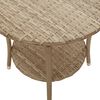 vidaXL havestole 2 stk. med lænefunktion og bord polyrattan beige