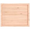 vidaXL bordplade 80x60x(2-6)cm naturlig kant ubehandlet massivt tr&aelig;