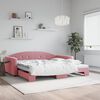vidaXL daybed med udtr&aelig;k 100x200 cm velour lyser&oslash;d