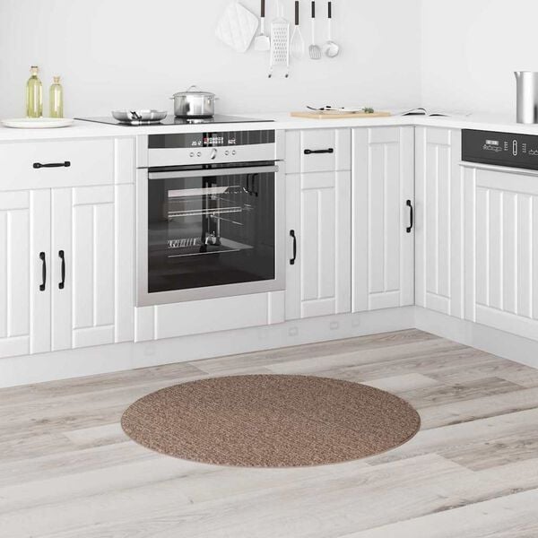 vidaXL Anti-slip Shaggy t&aelig;ppe Brun 90 x 90 cm PP