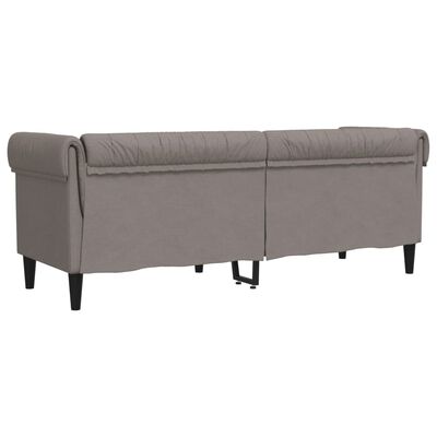 vidaXL 3-personers Chesterfield-sofa stof gråbrun