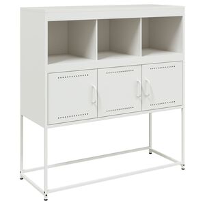 vidaXL sk&aelig;nk 100,5x39x107 cm st&aring;l hvid