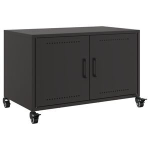 vidaXL tv-bord 68x39x43,5 cm st&aring;l sort