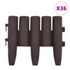 vidaXL pl&aelig;nekanter 36 stk. 10 m PP brun