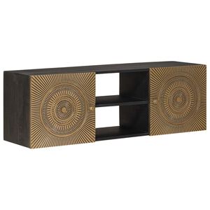 vidaXL TV-skab med hylde med opbevaring Messing 105 x 30 x 35 cm