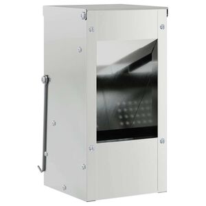 vidaXL Kaninfeeder S&oslash;lv 12,5 x 12,5 x 25 cm Galvaniseret st&aring;l