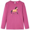 Lang&aelig;rmet T-shirt til b&oslash;rn str. 92 cm pink