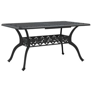 vidaXL havebord 150x90x72 cm st&oslash;bt aluminium sort