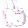vidaXL Spisebordsstole med hjul 2 pcs Brun 57 x 66 x 94 cm Kunstlæder