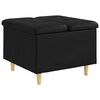 vidaXL Ottoman med Opbevaring Sort 60 x 60 x 45 cm Kunstl&aelig;der