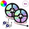 vidaXL LED Strip 2 pcs Sort og Gennemsigtig 3000 mm Kobber og plastik