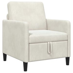 vidaXL Sofa med opbevaring Cremefarvet 72 x 78 x 87 cm Polyester