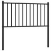 vidaXL udskiftningsgavl 90 cm metal sort
