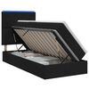 vidaXL LED opbevarings seng med madras Sort 100 x 200 cm Stof
