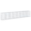 vidaXL gabionkurv med cover 800x100x150 cm galvaniseret jern
