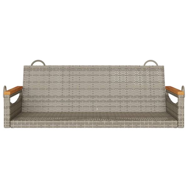 vidaXL gyngebænk 109x62x40 cm polyrattan grå