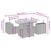 vidaXL sofas&aelig;t til haven 5 dele med hynder polyrattan sort