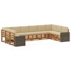 vidaXL Udend&oslash;rs sofagruppe 10 stk. Naturlig og Beige Polyester