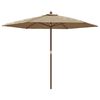 vidaXL haveparasol med tr&aelig;stang 299x240 cm gr&aring;brun