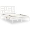 vidaXL sengeramme 120x200 cm massivt tr&aelig; hvid