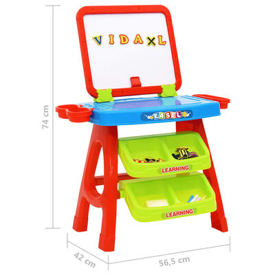 vidaXL 3-i-1 staffeli og læringsbord til børn