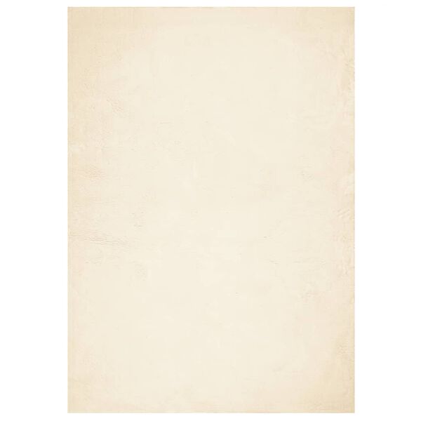 vidaXL gulvt&aelig;ppe HUARTE 140x200 cm kort luv og vaskbart cremefarvet