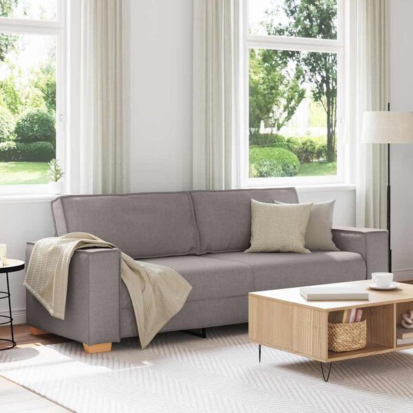 vidaXL 3-personers sofa taupe 180 cm stof