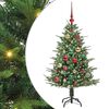 vidaXL Kunstigt pr&aelig;-dekoreret juletr&aelig; med kugles&aelig;t Gr&oslash;n 120 cm
