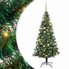 vidaXL Kunstig Forbelyst Juletr&aelig; med stativ Gr&oslash;n 180 cm PVC og metal