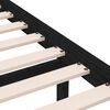 vidaXL sengeramme 75x190 cm Small Single massivt træ sort